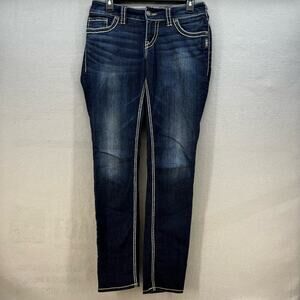 Silver Jeans Co. Jeans Women's 28x31 (8) Dark Blue Suki Skinny Preppy Normcore